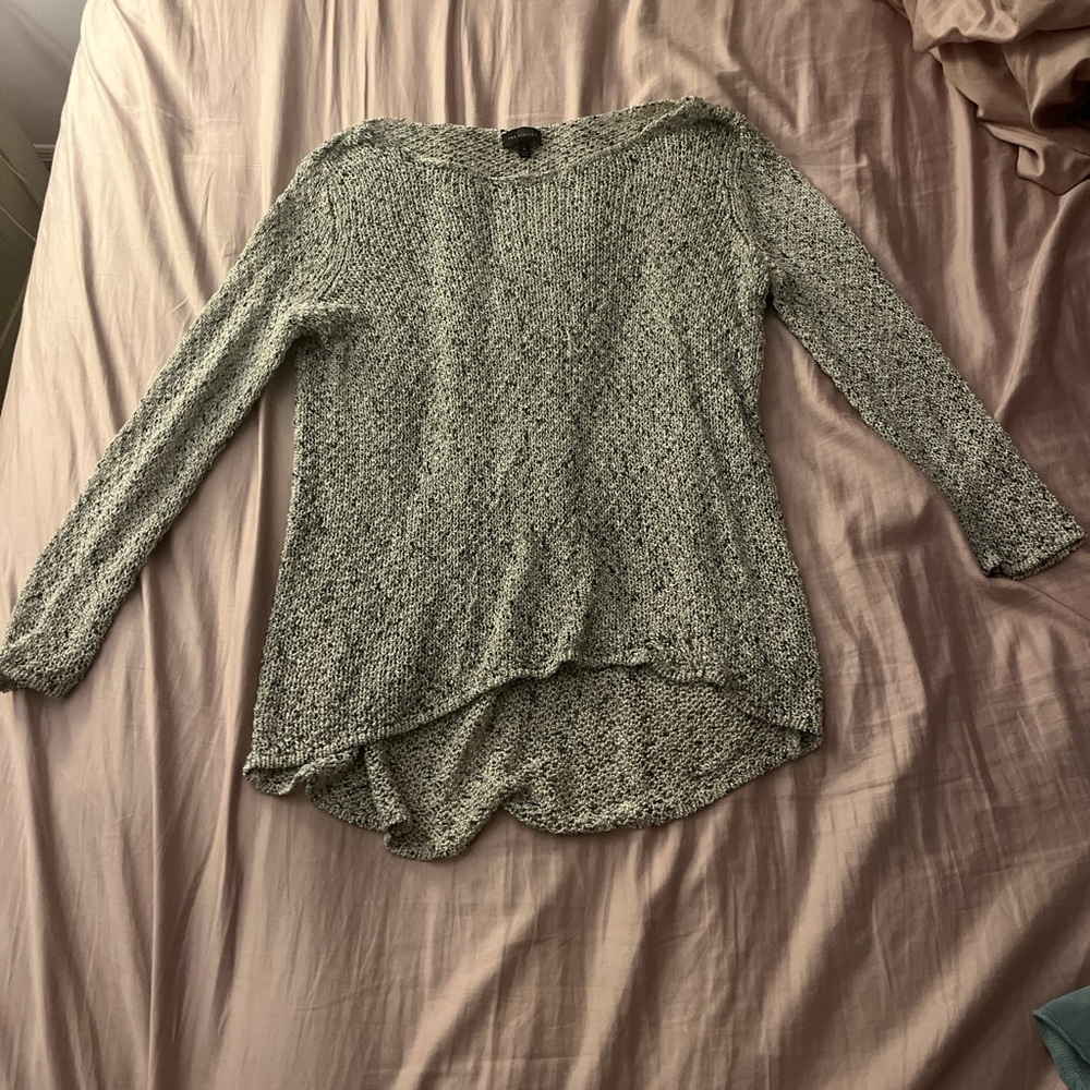 The Limited Black and White Textured Sweater